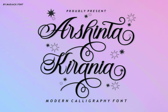 Arshinta Kirania: A Romantic Script Font for Editorial Design
