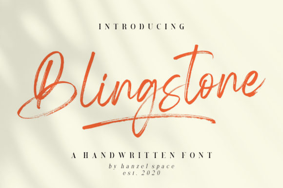 Blingstone: A Handwritten Font That Elevates Your Craft