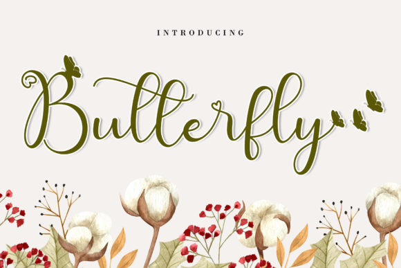 Cute Butterfly Script Font for Romantic Branding and Design