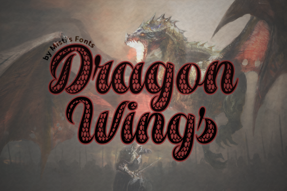 Dragon Wings Font for Medieval-Themed Campaigns and Fantasy Branding