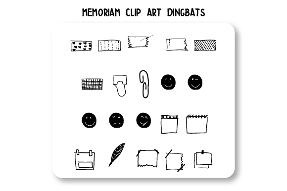 Memoriam Clip Art: A Unique Font for Creative Makers