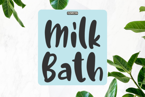 Milk Bath Font for Digital Creativity and Branding