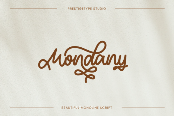 Mondany: A Script Font for Elegant Editorial Design