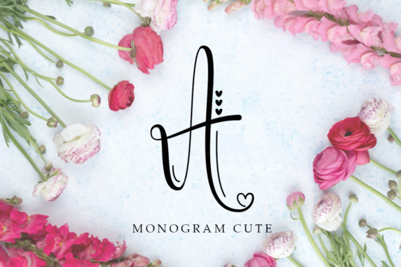 Monogram Cute Script Font for Handmade Creations