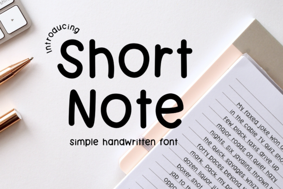 Short Note: A Handwritten Font for Creative Projects