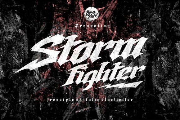 Storm Fighter Font for Gothic Craft and Design Projects